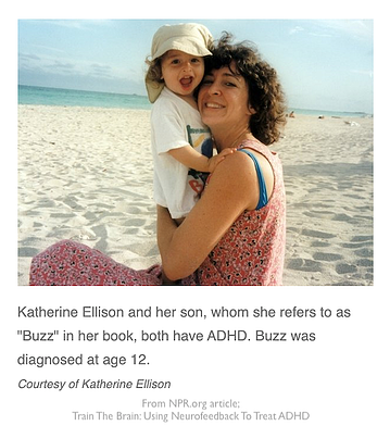 Writer Katherine Ellison-with-son-from the NPR article Train the Brain